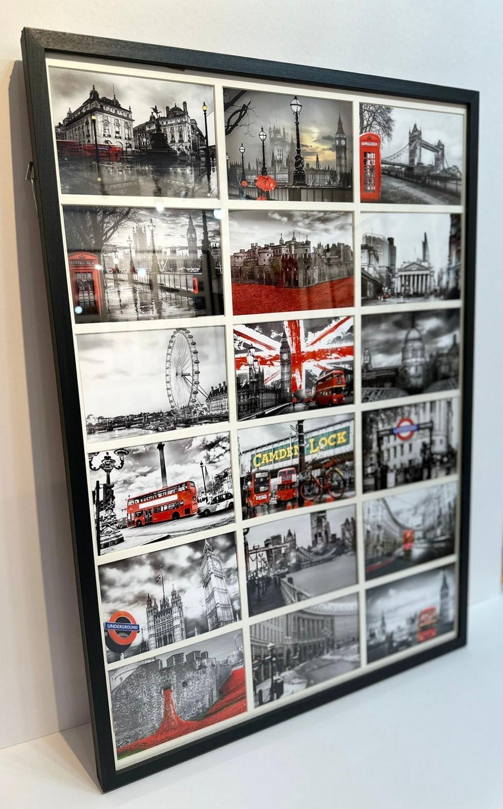 London Landmark Photo Grid – 18 Iconic Black & White Cityscape Prints