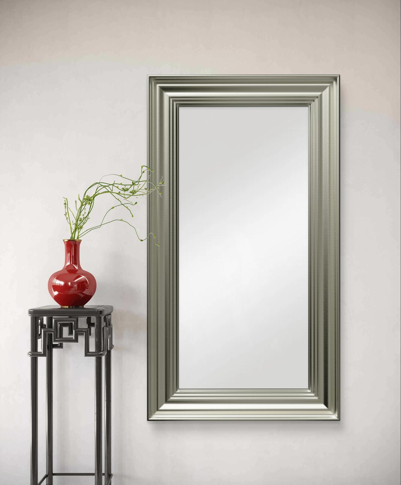 Silver Champagne Rectangular Wall Mirror – Elegant Home Decor