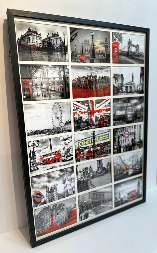 London Landmark Photo Grid – 18 Iconic Black & White Cityscape Prints