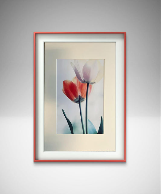 Gentle Tulips – Elegant Floral Art Print in Soft, Ethereal Hues