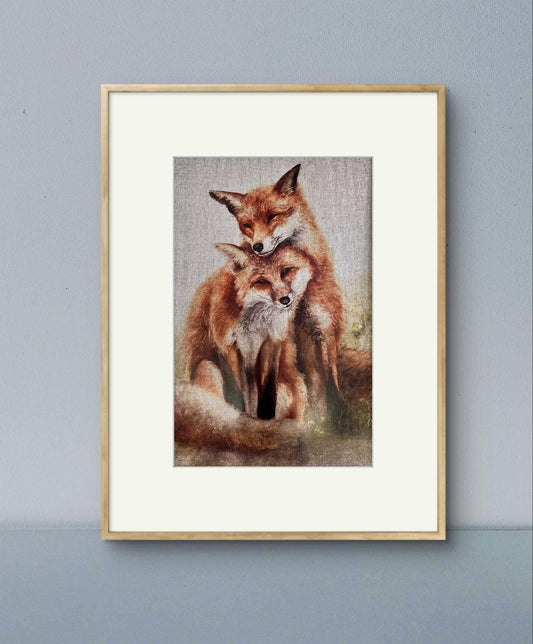 Stand by Me – Jane Bannon Original Fox Companionship Art Print