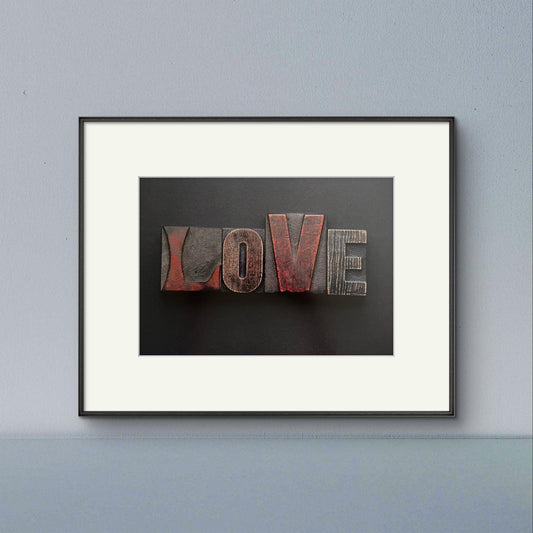 LOVE Print – Stylish Typographic Wall Art