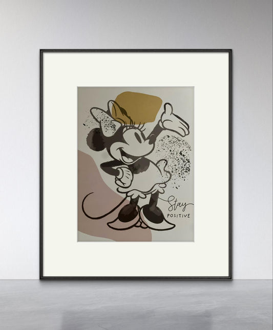 Stay Positive – Minnie Mouse Dynamic Pop Art Print