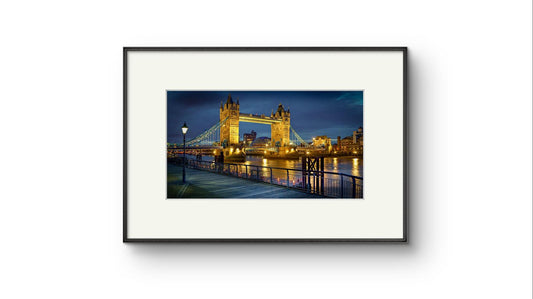 Tower Bridge London – Illuminated Night Photography Print