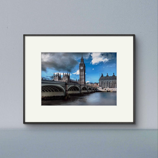 Westminster Bridge Photo – London Houses of Parliament & Big Ben Print
