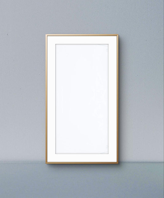 Thin Gold Frame – Off-White Mount for Art & Photos